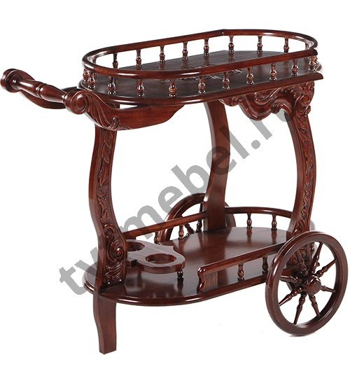 HK-829. Столик сервировочный (массив красного дерева), ANTIQUE цвет: вишня, 95х55х80 см HK-829. Столик сервировочный (массив красного дерева), ANTIQUE цвет: вишня, 95х55х80 см